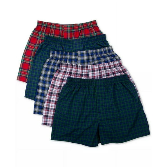 Hanes Men's 5-Pack Woven Boxers | Small Size