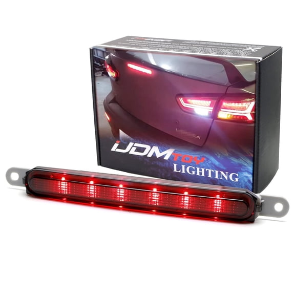 OEM-Spec Dark Smoked Lens Full LED Trunk Lid Third Brake Light Bar Assembly For 2008-2016 Mitsubishi Lancer, Evolution X Sedan