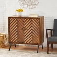 thumbnail image 5 of Yordani Mid-Century Modern Handcrafted Mango Wood Sideboard, Dark Brown, 5 of 12