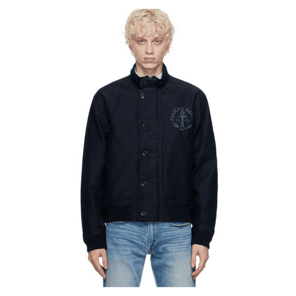 Polo Ralph Lauren Men's Graphic Deck Jacket Coat Aviator Navy Blue XL