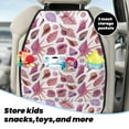 thumbnail image 4 of Conch Pink Mats Back Seat Protectors, Car Seat Protector Vehicle Organizers Waterproof Cover Back Seat Cover for Kids with 3 Storage Pockets 2 Pack, 4 of 5