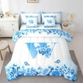 thumbnail image 1 of Erosebridal Letter Bed in a Bag Full size For Teens,Rose Flower Bed Set,Butterfly Room Decorative,Reversible,7pcs, 1 of 1