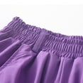 thumbnail image 4 of Hessimy Teen Children Pants For Girls Casual High Elastic Waisted Drawstring Loose Fit Multi Pockets Kid Tall Cargo Sweatpants(Z7-Purple,5-6 Years), 4 of 5