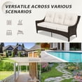 thumbnail image 6 of EAGLE PEAK Azure Bay Patio Wicker Outdoor 3 Seater Sofa,Patio Rattan Couch with Cushions Deep Seat Beige Cushions, 6 of 8