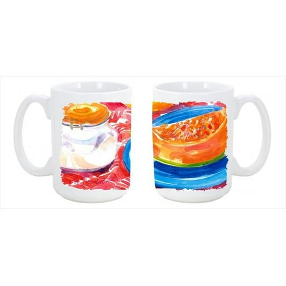 A Slice of Cantelope Dishwasher Safe Microwavable Ceramic Coffee Mug