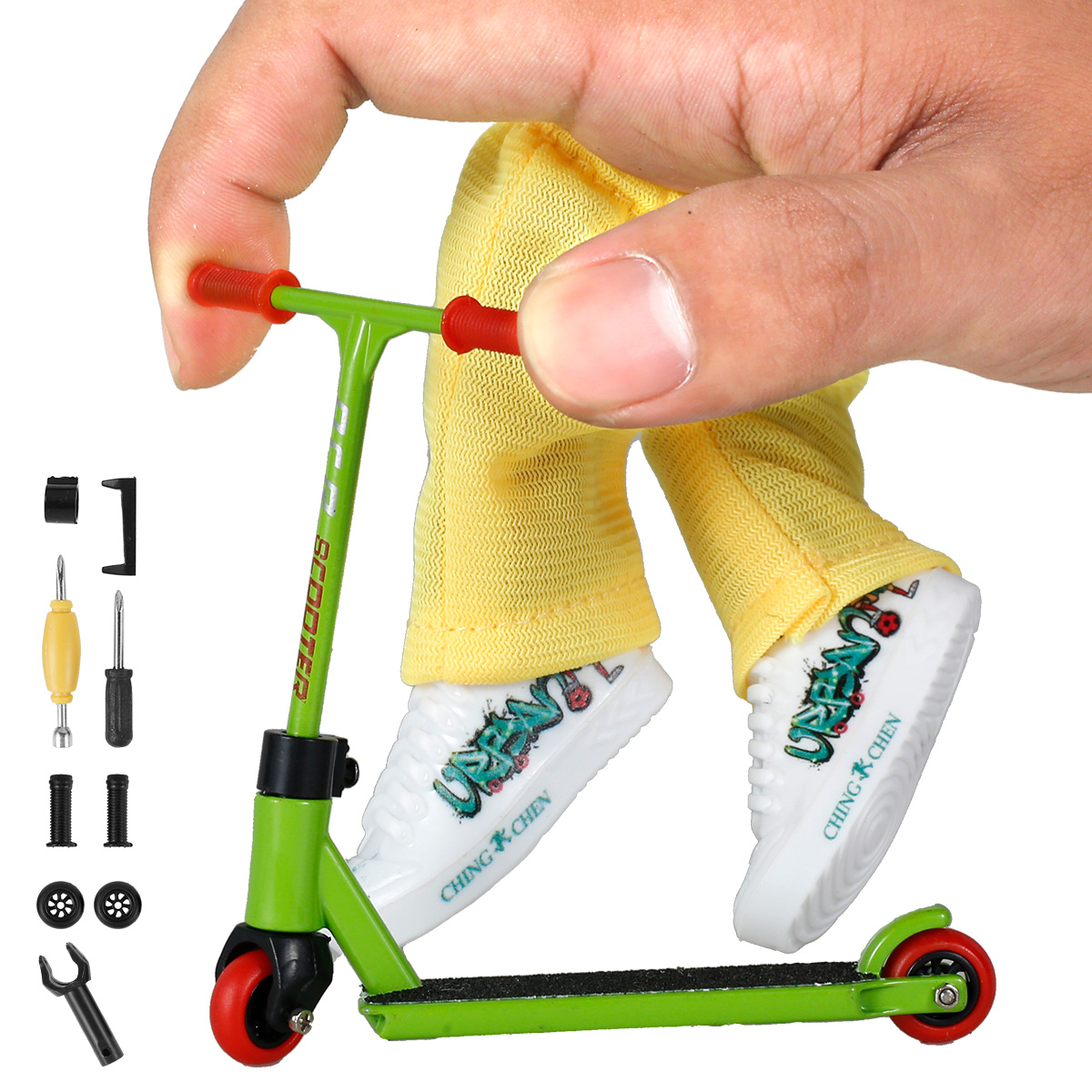 Finger Toy Skateboards Mini Toys with Fingertips Pants and Shoes Alloy