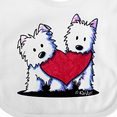 thumbnail image 4 of Inktastic Valentine Westie Duo Boys or Girls Baby Bib, 4 of 4