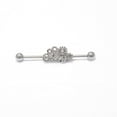 thumbnail image 1 of Industrial Barbell Surgical Steel Scaffold Ear Barbell Ring Piercing Jewelry 14G, 1 of 12