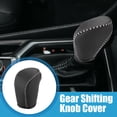 thumbnail image 2 of Cubierta de perilla de cambio de marchas de coche, embellecedor de palanca de transmisión automática para Honda Accord 2018-2022, cuero sintético, puntadas negras y grises, 2 of 7