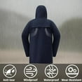 thumbnail image 2 of RainRider Rain Suits for Men Women Waterproof Heavy Duty Rain Gear Long Rain Jacket Coat & Pants(Navy, XXL), 2 of 7