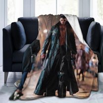 Bill Skarsgard Fleece Blanket for Couch - Throw Blanket Lightweight Bill Skarsgard Merch Super Soft Cozy Luxury Bed Blanket Microfiber and Throws for Sofa