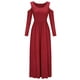 thumbnail image 1 of Vestido Largo Elegante de Manga Larga Recto de Color Liso Con Hombros Descubiertos Para Mujer Odeerbi ODB114202, 1 of 6