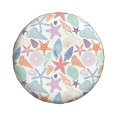 thumbnail image 3 of Rv Spare Tire Cover 16 inch - Colorful Seashells Tire Covers for Trailers, Adjustable Camper Spare Tire Cover, 3 of 7