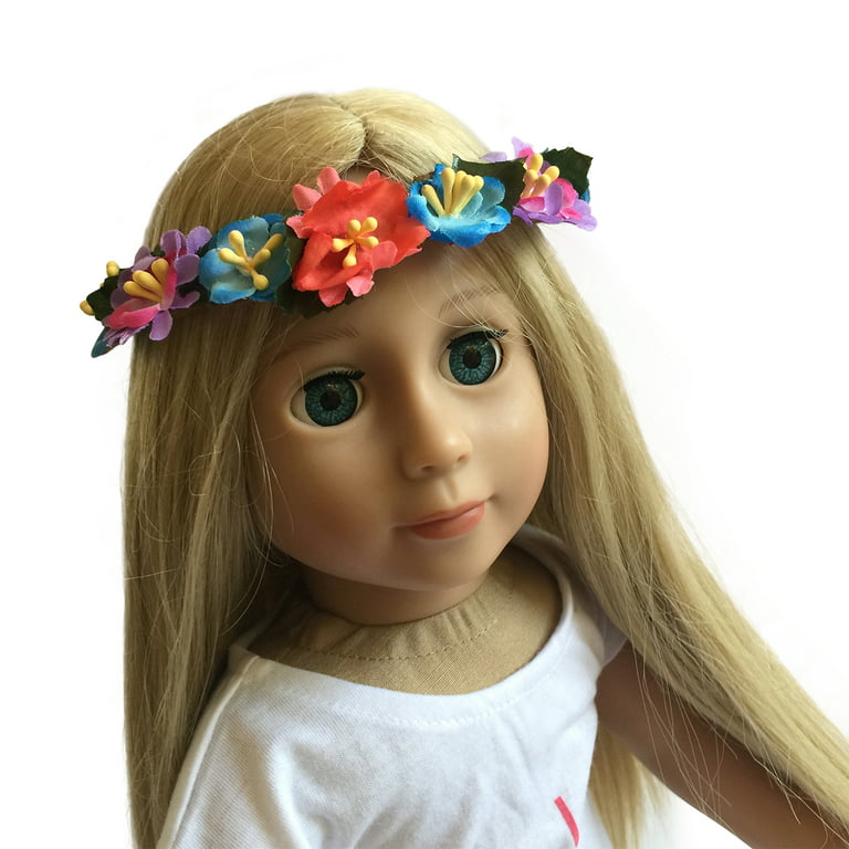 The New York Doll Collection Adorable Doll Headband for 18 inch Dolls-Floral  Wreath Hair Accessories 