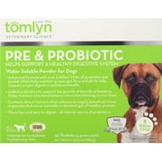 Tomlyn Pre & Probiotic Water Soluble Powder Supplement for Dogs, 30 Packets