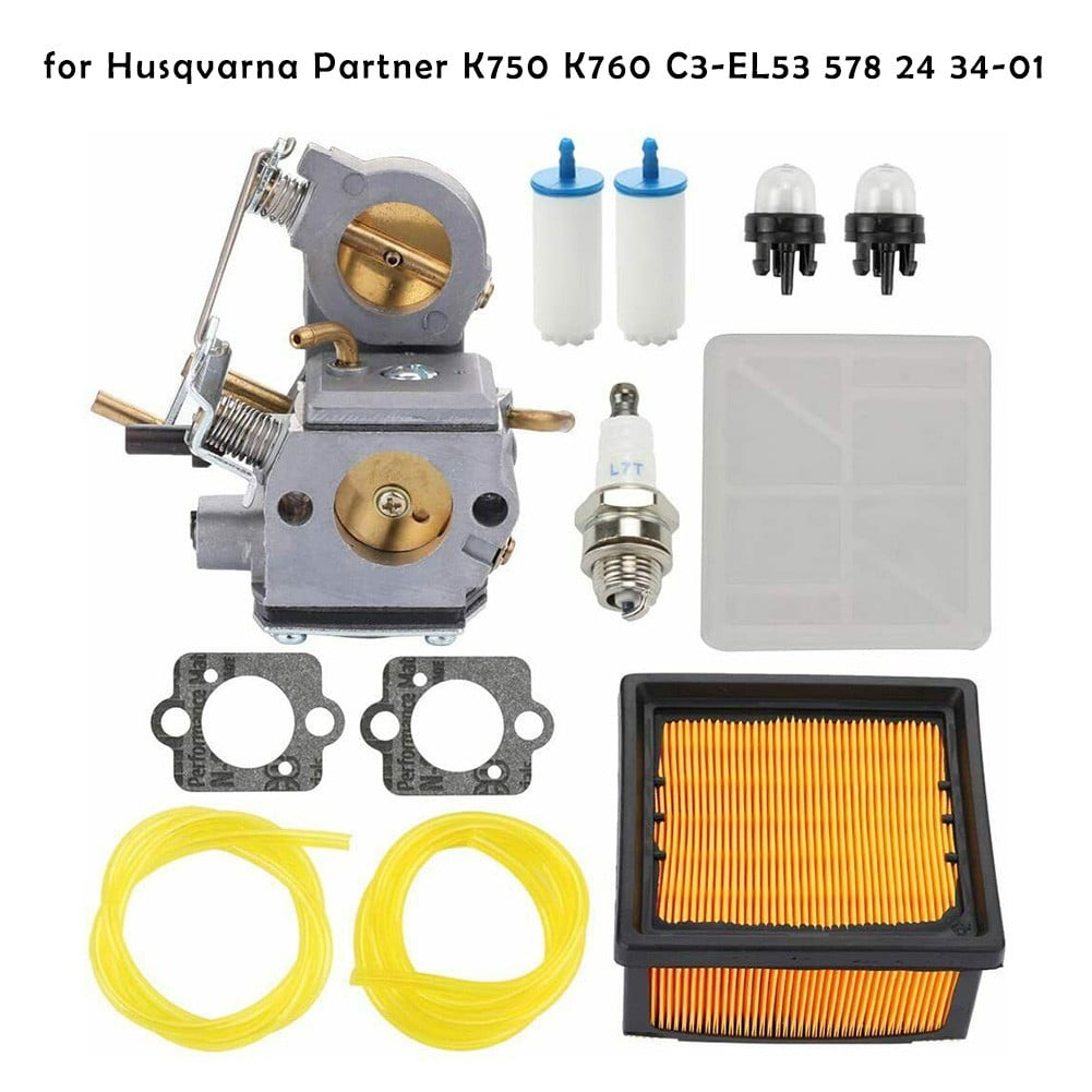 Primer bulb Carburetor Kit Set For Husqvarna Partner K750 K760 Durable Useful 