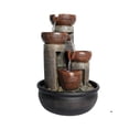 thumbnail image 5 of Indoor Water Fountain with LED Light, Tabletop Water Fountain - 4-Tier Soothing Cascading Waterfall Fountain for Home, Office Art Decor, 5 of 11