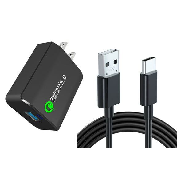 18W Fast Home Charger for Motorola Moto G Power 5G (2025) - 6ft USB Cable Type-C Turbo Charge Travel Wall