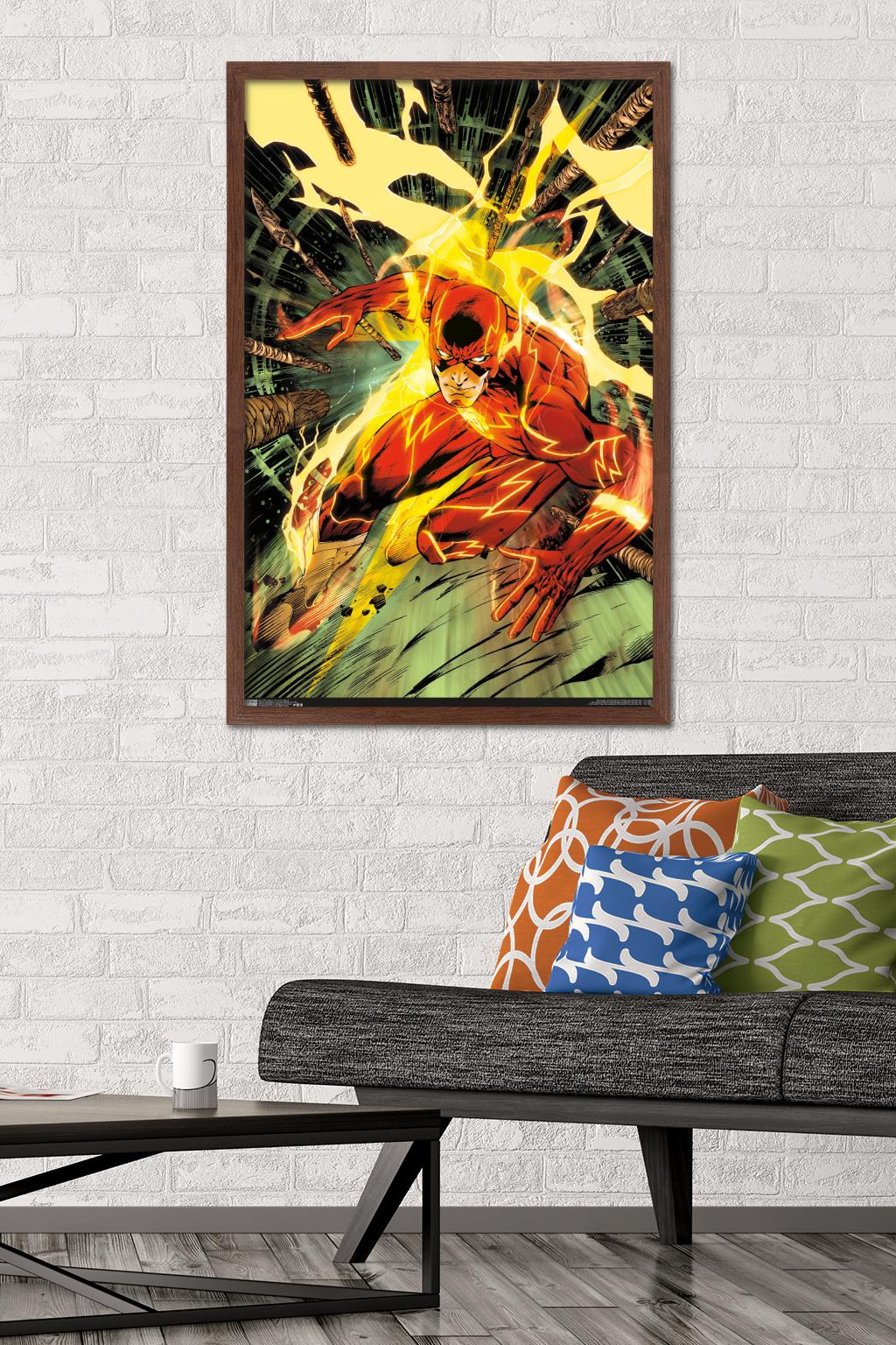 DC Comics - The Flash - Spears Wall Poster, 22.375" x 34", Framed