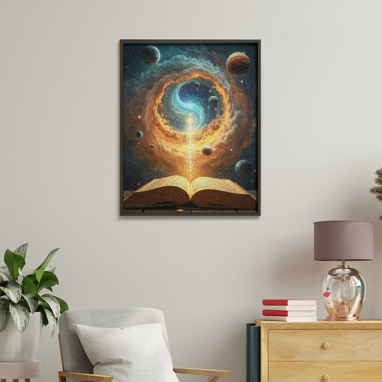 Paint By Numbers Kit for Adults Beginner - Cosmic Swirl Planets DIY Canvas Painting Kits for Adults, Frameless Paint By Number for Adults for Home Wall Decor 16x20 Inch