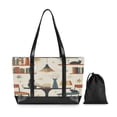 thumbnail image 7 of FORMRS Canvas Laptop Tote Bag for Women with 15.6" Computer Compartments Shoulder Handbag, Cats Reading Pattern, 7 of 7