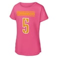 thumbnail image 2 of Girls Youth Outerstuff Jayden Daniels Pink Washington Commanders Player Name & Number T-Shirt, 2 of 3