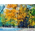 thumbnail image 2 of Bolokofsky, Ronald 14x12 Gold Ornate Wood Framed with Double Matting Museum Art Print Titled - Autumn Light, 2 of 4