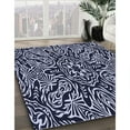 thumbnail image 3 of Ahgly Company Machine Washable Indoor Rectangle Transitional Night Blue Area Rugs, 4' x 6', 3 of 7