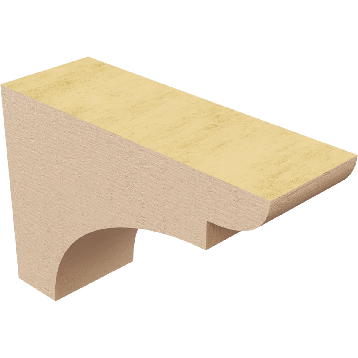 2"W x 6"D x 4"H Classic Yorktown Rough Cedar Woodgrain TimberThane Corbel, Primed Tan