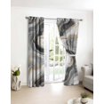 thumbnail image 3 of Grey Ombre Marble Blackout Curtains for Bedroom/Living Room, Thermal Insulated Kitchen Curtains, Abstract Modern Art Grommet Darkening Window Treatment Drapes 52"x72"x2, 3 of 8