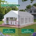 thumbnail image 5 of Clouddwell Heavy Duty 13X26FT Party Tent, Large Outdoor Wedding Tent with Removable Sidewalls & Sandbags, Commercial Wedding Large Tent,Carport, BBQ,UV 50+, Waterproof, White, 5 of 9