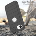 thumbnail image 4 of Asuwish Compatible with iPhone 16e/SE 2025/SE 4 Phone Case Hybrid Rugged Shockproof Hard Protective Drop Proof Full Body Heavy Duty Mobile Cell Cover for i16e SE4 Generation 16eCase Women Men Black, 4 of 7