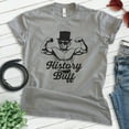 thumbnail image 2 of History Buff Shirt, Unisex Women's Men's Shirt, President Shirt, Lincoln Shirt, Funny Pun Shirt, Dark Heather Gray, Medium, 2 of 6