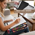 thumbnail image 5 of Haosy Accordion File Organizer Zipper Binder 500 Sheet 6-Tab Expanding File Folder Multi-Pocket 1.2 Inch 3 Ring Woman with Colorful Parrot, 5 of 7