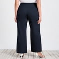 thumbnail image 6 of Women's Plus Size Yoga Pants with Pockets Bell Bottom Workout Leggings High Waisted 1X-5X Flare Sweatpants (XL, Navy), 6 of 8