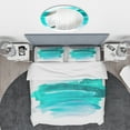 thumbnail image 2 of Designart 36" x 20" Abstract Turquoise Microfiber Throw Pillow, (2 Count), 2 of 4
