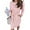 A-Pink, variant on UVN Fall Dresses for Women Striped T Shirt Dress Casual Midi Dress Long Sleeve Sundress with Pockets