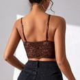 thumbnail image 6 of Women Summer Tops Women Sexy Clothes Rimless Bralette Push Up Sticky Bras Vest Sleeveless Backless Crop Top Club Vintage Bra Vest Workout Top Womens Camisole with Support Bra Warm College Brown M, 6 of 9