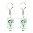 thumbnail image 2 of Goofa World Travel Map Printed Rectangular Metal Keychain Bag Charm Floral Charm for Purse Keys Metal Keyring Gift for Women Accessories, 2 of 7