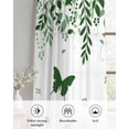thumbnail image 6 of Green Spring Botanical Sheer Curtains 45 Inch Length 2 Panels Set for Living Room/Bedroom, Weeping Eucalyptus Butterfly Kitchen Curtains Grommet Semi-Sheer Curtains Drapes Window Treatments 42"x45"x2, 6 of 7