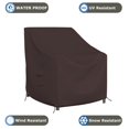 thumbnail image 5 of COVERS&ALL Outdoor Chair Cover, 12 Oz Waterproof UV & Weather Resistant Patio Furniture Sofa Cover for Outdoor Outside Seating Lawn Garden, with Air Vents & Drawstrings (40"W x 40"D x 36"H, Coffee), 5 of 7