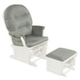 thumbnail image 2 of Patiojoy Ergonomic Rocking Chair Baby Nursery Chair Glider with Ottoman Light Grey, 2 of 10