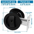 thumbnail image 3 of Bed/Bath Pocket Door Lock and Pull  Privacy Door Lock with Key Recessed 2 Sided Invisible Sliding Door Locks Hardware for 1 3/8 Inch to 1 15/16 Inch Thickness Door, 3 of 10