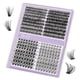 thumbnail image 1 of Lash Clusters 40D-0.07D-9-16MIX B&Q LASH Pestañas individuales 280 grupos de pestañas postizas 20D 30D 40D Extensiones de pestañas individuales Cluster DIY Extensiones de pestañas en casa (40D-0.07D,9, 1 of 4