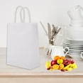 thumbnail image 2 of Kraft Paper Bags,25 PCS Gift Bag Kraft Paper for Wedding Candy Favor Bag With Handle for Birthday Wedding and Celebrations [White ], 2 of 8