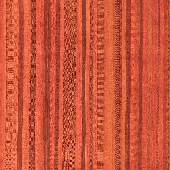 Ahgly Company Indoor Square Oriental Orange Modern Area Rugs, 4' Square