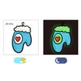 thumbnail image 3 of npkgvia Christmas Decorations,Christmas Decor,2021 Cross-border New Children's Christmas Luminous Sticker Face Sticker Snowflake Waterproof Luminous Sticker,Clearance, 3 of 4