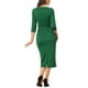 thumbnail image 3 of INSPIRE CHIC Vestido Elegante de Corte Ajustado para Mujer con Escote Corazón y Manga Corta, Vestido de Trabajo S Verde, 3 of 6