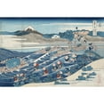 thumbnail image 2 of Katsushika Hokusai 18x13 Gold Ornate Wood Frame and Double Matted Museum Art Print Titled - Tokaido Kanaya No Fuji (1833), 2 of 4