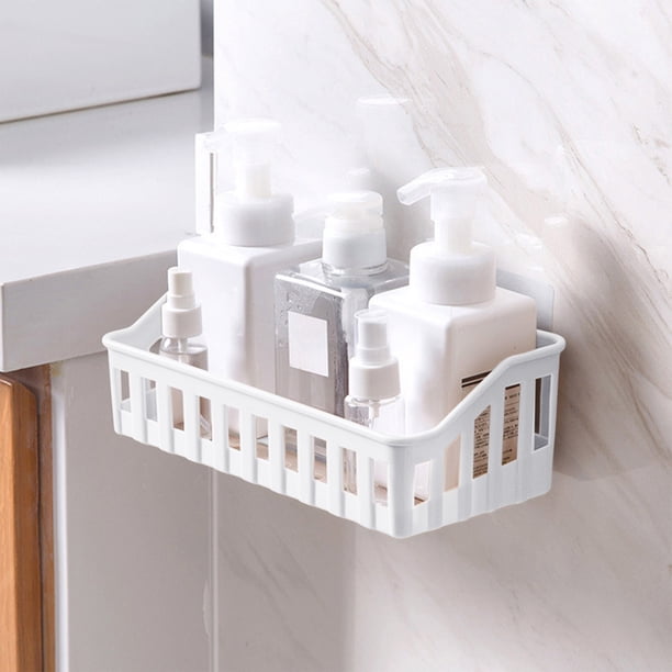 Caja de Almacenamiento para Ducha de Aleación de Aluminio, Montada En La Pared, para Ducha Interior, con Adhesivo Fuerte, No Requiere Perforación, Fácil de Instalar.